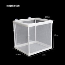 알비노풀레드 엔젤 피쉬 어항 수족관 물고기 부화 상자 격리 번식, 소형 격리망(파티션 없음)