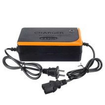 킥보드충전기 48v 12ah 전기 자전거 자전거 스쿠터 오토바이 충전기 스마트 전원 공급 장치 납산 배터리 충전기 48v 1.8a 12ah, 주황색
