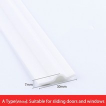 6m 방음 폼 씰링 스트립 s type for casement window noise reductian foam weather stripping 도어 씰 갭 필러 인공물, 타입 화이트