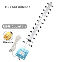 장거리 4G LTE 실외 방수 고 이득 16dbi 지향성 안테나 14 unites N male 커넥터 포함, 01 SMA male