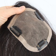 [W2031] 2중망 리얼스킨(불파트) 여자정수리가발, 10cmx12cm/25cm