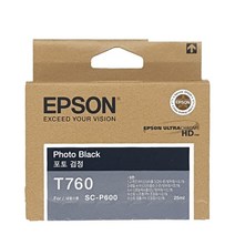 엡손 정품 잉크 T760100 포토 검정 SC-P600