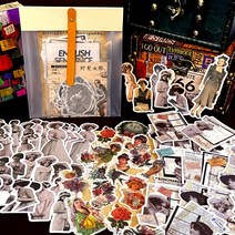 레더스 빈티지 감성 인물 다꾸 랜덤팩 180매, 01. A타입 일러스트 인물팩