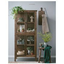 빈티지 전나무 고재 원목 장식장 엔틱 인테리어 거실 카페 수납장