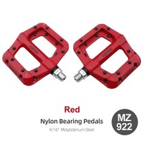 MZYRH-초경량 씰 베어링 자전거 페달 사이클링 나일론 로드 bmx Mtb 페달 플랫 플랫폼 자전거 부품 액세서리, MZ922 Red