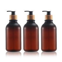 리빙빙 욕실 디스펜서 공병 3종세트, 500ml, 반투명 블랙 3종세트