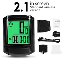 자전거 미터기 방수 자전거 컴퓨터 무선 및 유선 자전거 사이클링 주행 거리계 스톱워치 시계 디지털 속도, 2.1 녹색-무선
