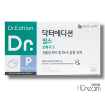 닥터 에디션 맘스 오메가3 임산부 출산 임신 준비 영양제 선물 2개월분 HD 닥터맘스, 180캡슐, 1개