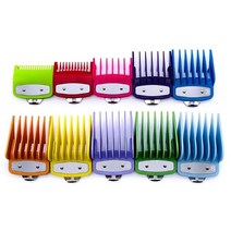 미용사 이발사 헤어 이발기 미용 가위 Wahl 다채로운 가이드 빗에 대 한 10 pcs 금속 제한 빗 전문 클리퍼 절단 도구 클리퍼, 색상