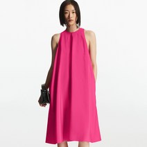 COS2023 여성복 여름 신상품 캐주얼 심플 패션 A자 민소매 원피스 핫핑크 1085148002