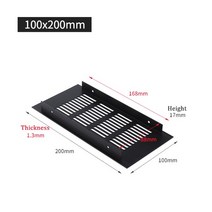 환기구 환풍기 커버 부속 주름관 100mm 알루미늄 환기 그릴 직사각형 캐비닛 옷장, 100x200mm