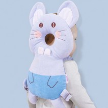 아기머리 머리쿵 보호대 두상교정 쿠션, 하마 블루