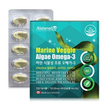 건강을더하다 마린 식물성 오메가3 임산부 미세조류 오매가 비타민D 비타민E, 60캡슐, 733.55mg