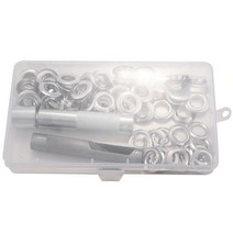 100 pcs 펀치 그로밋 및 타포린 천막 텐트 방수포 수리 키트 구멍 새로운