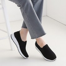 4cm 스판 매쉬 여성슬립온 스니커즈 단화 운동화 기벼운신발 슈즈 ka-6838