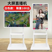 디지털간판 사이니지 게시판 광고모니터 대형스크린, 터치스크린, 65 인치 + 모바일 스탠드 (모두 흰색)