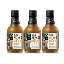 청정원 쉐프의 치킨스톡 340g x 3병, 상세페이지 참조, 상세페이지 참조, 상세페이지 참조