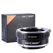 [정규 대리점]K&F 펜탁스 PENTAX K렌즈 PK-CANON EOS M 마운트 어댑터 렌즈 크로스 첨부 pk-eosm (KFEOSM)