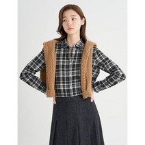 [빈폴레이디스] 블랙 코튼 체크 컴포트핏 셔츠 (BF2964U015)