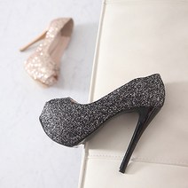 E.1462 럭셔리 글리터 핍토 킬힐(14cm)