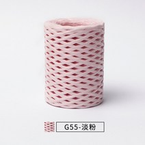 150m 라피아 원사 종이 잔디 편직 및 수제 diy 밀짚 모자 가방 인형 슬리퍼 소프트 스레드 80 그람/몫, [17] G55- light powder
