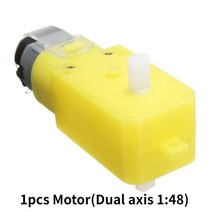 차량용 슈퍼 캐패시터 캐퍼시터 전압안정기 1 개 단일 축 DC 3V-6V 기어 감속기 모터 아두이노 DIY 스마트 자동차 로봇용, [01] 1pcs Motor, 1개