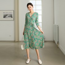프롬코 여성 부케 플라워 스판 롱 원피스 [자체제작 FRC36]