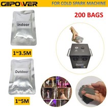 Ti 파우더 콜드 스파크 기계 200 W 케이스 포함 1-600 백 Dmx 스파클러 불꽃 놀이 스파클 웨딩, [01] Indoor, [07] 8 Bags