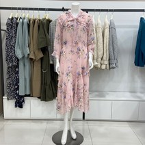 [꼼빠니아] 플라워 쉬폰 프릴 원피스 CACU4-WOP900