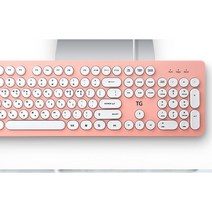 도서관에서 조용히 저소음 예쁜색 키보드 화이트 핑크 블루 블랙, 핑크pink