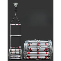 수직구조대 비상 탈출 와이어 피난 사다리 이중안전, 5m 세트