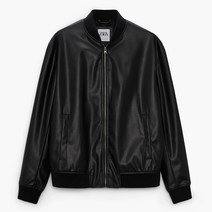 ZARA 자라 에코 레더 봄버 블루종 라이더 가죽자켓 Z1029