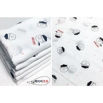 국산 순면 무형광 엠보면 나염 가제 손수건 10장