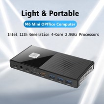 주식용컴퓨터 미니 채굴기 주식용 PC 초소형 가성비 비트코인 2022 m6 11번째 포켓 pc windows 11 인텔 셀러론 n5105 2.0 2.9ghz 816gb ddr4, 8기가 0