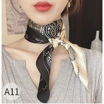 반다나 무지 70 사각 명품 스카프 페이즐리 쁘띠 여성
