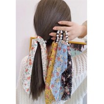 구슬 진주 스카프 헤어끈 머리끈