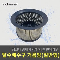 인채널 코스모 싱크대 싱크볼 음식물 배수구 자동탈수기용 사각기둥 거름망 스테인레스_ICM-022, 1개
