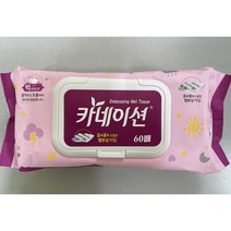 카네이션 물티슈 캡형 60매/20팩 (엠보), 20팩
