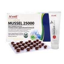 하이웰 프리미엄 초록홍합오일 25000mg 뉴질랜드초록홍합 그린머슬 글루코사민 콘드로이친 크릴오일 함유, 100캡슐, 1박스+추가상품