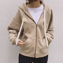 장바9니 핏이 이쁜 소프트 여성 기모후드집업 따듯함 3컬러