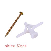 스크류앙카 나일론 플라스틱 석고 보드용 건식 벽체 앵커 키트 50/100 개 나사 셀프 드릴링 벽 홈 피어싱, [03] gray 100 pcs