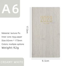 2023 다이어리 2023 Agenda 노트북 A6 Papelaria 365 일 플래너 캘린더 사무실 메모장 일기 Caderno Pocket Zeszyt 가죽 책 일정, Notebooks 2023 2
