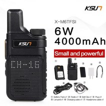 무전기 라디오 워키토키 한국 생활무전기 ksu7 PMR 446 워키 토키 휴대용 미니 통신 전문 양방향 트랜시버 KSUN M6 품질 무선기, CHINA_1PCS M6 2