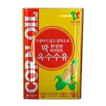 업소용식용유 영미 옥수수유 18L 말통 대용량식용유 폐식용유처리, 1통