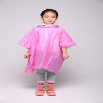 PVC 비옷 레인 코트 후드 판초 레인웨어 남녀 공용 방수 투명, 05 for kids
