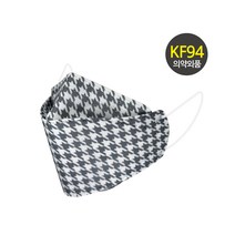 오원 KF94 나인 마스크 (15매) 하운드투스 제비 체크 그레이 패션 컬러 회색 연예인 명품 국산 일회용 대형 예쁜 숨쉬기편한 귀안아픈