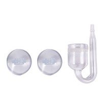 수족관 물고기 탱크 CO2 디퓨저 카본 이산화탄소 반응기 세라믹 디스크 + 2 흡착기, 맑은