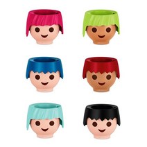플레이모빌 레츄자 얼굴화분 저면관수 화분, 애플그린, 1개