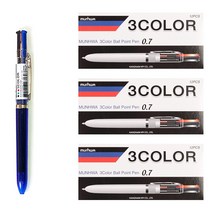 문화 3색 볼펜 0.7mm 36개