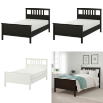 이케아 싱글/수퍼싱글+ 침대 HEMNES 헴네스 침대프레임 블랙브라운/루뢰위 120x200 cm
